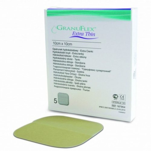 GRANUFLEX EXTRA THIN 10 X 10 CM hydrokolloid vékony kötszer