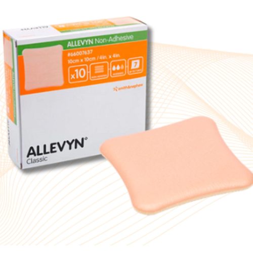 Allevyn Non-Adhesive hidrocelluláris habkötszer ragasztószegély nélkül 10 x 10 cm (10) Méret:S-es 80-89/35cm