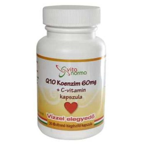 Q10 Koenzim 60mg + C-vitamin 30 db VITANORMA