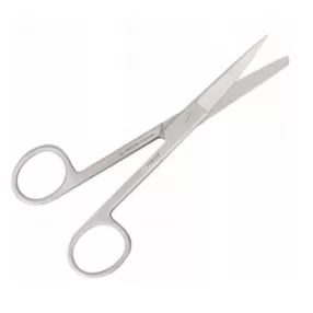 Sebészeti olló tompa/hegyes/egyenes végű, 14 cm hosszú