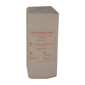   Mull lap 7,5x7,5 nem steril (20x30 cm-ről hajtogatott) 16 rétegű 100 db