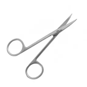   Sebészeti - cooper olló hegyes/hegyes/hajlított végű, 16 cm hosszú
