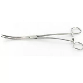 Bozeman tamponfogó csipesz hajlított 26 cm