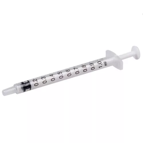 Steril műanyag inzulinos fecskendő 1 ml, tű nélkül
