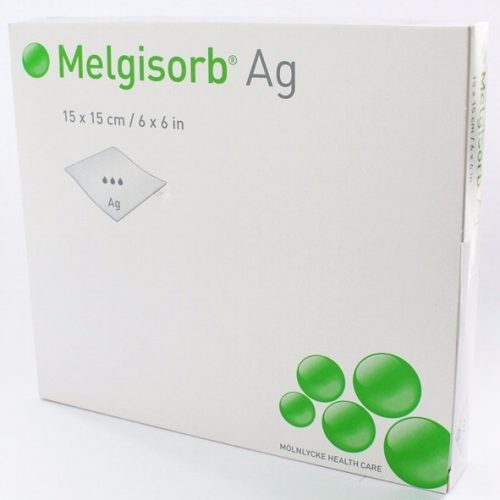 Melgisorb AG 15x15 cm ezüst-aligát kötszer