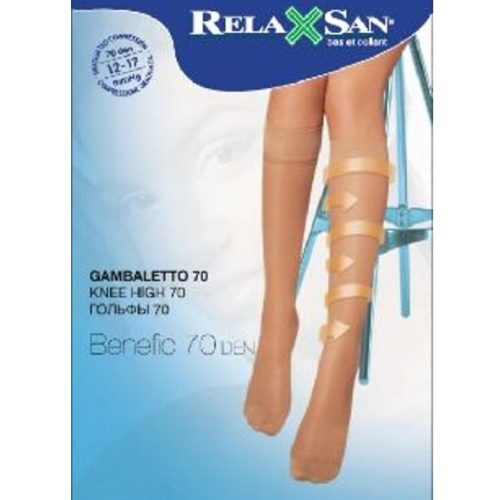 RelaxSan kompressziós ezüstözött térdharisnya 70 den 5-ös