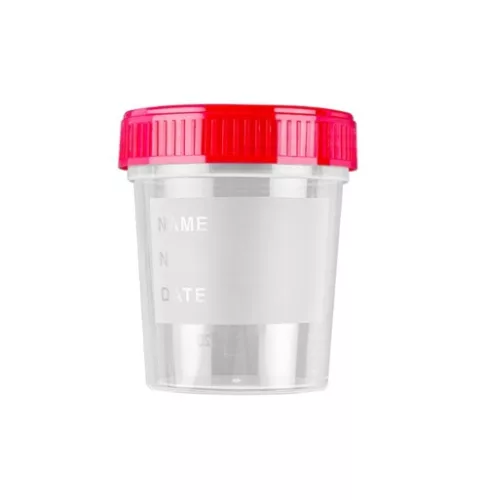 Nem steril vizeletgyűjtő pohár csavaros fedéllel, 120 ml