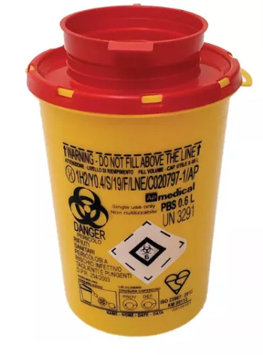 PBS tűledobó tartály, 0,6 liter