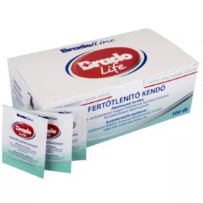 Fertőtlenítő BRADOLIFE törlőkendő 100 db/doboz