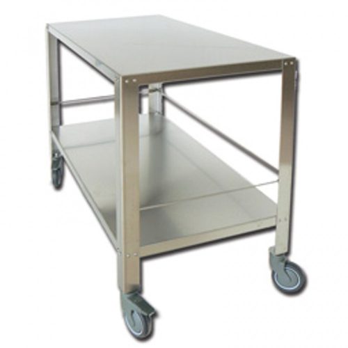 Rozsdamentes műszer asztal 2 polcos - 120 x 65 x h 95 cm