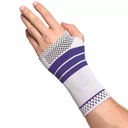 "OrtoCare" csukló- és kézfejszorító szilikon betéttel Méret:M/jobb