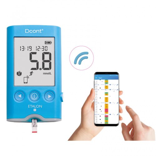 Dcont® ETALON B vércukormérő bluetooth kapcsolattal