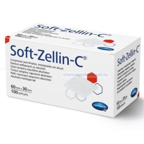 Soft-Zellin C alkoholos törlő 60x30mm (100db)