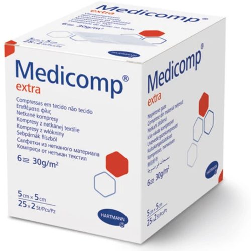 Medicomp Extra steril 6 rétegű mull lap 5x5cm (25x2db)