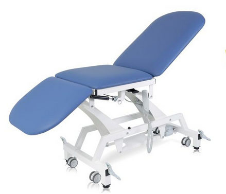 Lytus eletromos 3 részes vizsgálóágy, görgős, 200 kg-ig, 62cm széles Méret:fehér