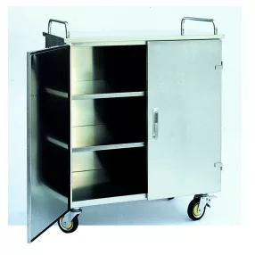   Rozsdamentes steril konténer szállító kocsi Méret:79x67x132 - 6 modul