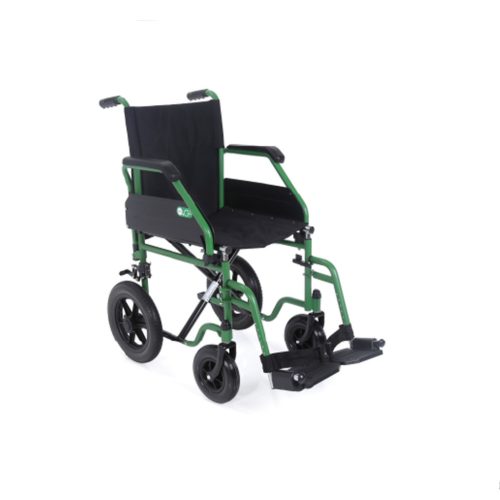 Transport kerekesszék MEDIG-GO ZÖLD 130 kg-ig Méret:43 cm