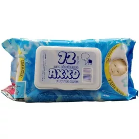 AXXO BABA nedves törlőkendő műanyag zárfedős 72X