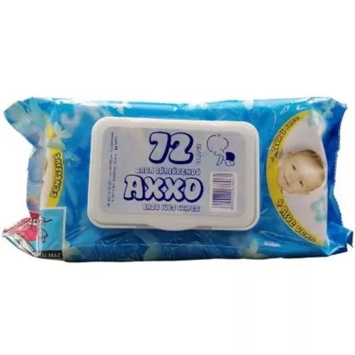 AXXO BABA nedves törlőkendő műanyag zárfedős 72X