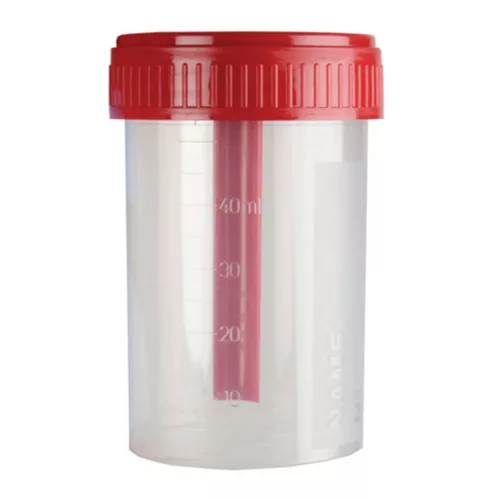 Széklet minta tartály 60 ml-es, kanállal STERIL