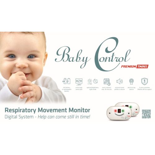 Baby Control Premium TWINS légzésfigyelő