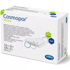Cosmopor silicone szigetkötszer szilikonréteggel 7,2x5cm