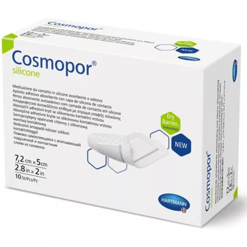 Cosmopor silicone szigetkötszer szilikonréteggel 7,2x5cm