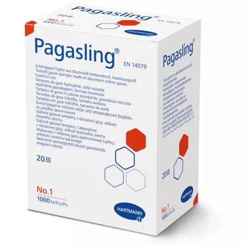 Pagasling gömbtörlő, tupfer, nem steril, 1-es méret mogyoró,   1000 db