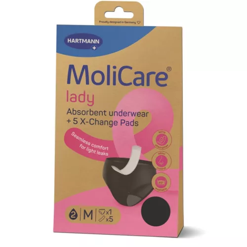 MoliCare Lady mosható női nedvszívó alsónemű és 5 betét M Méret:alsónemű