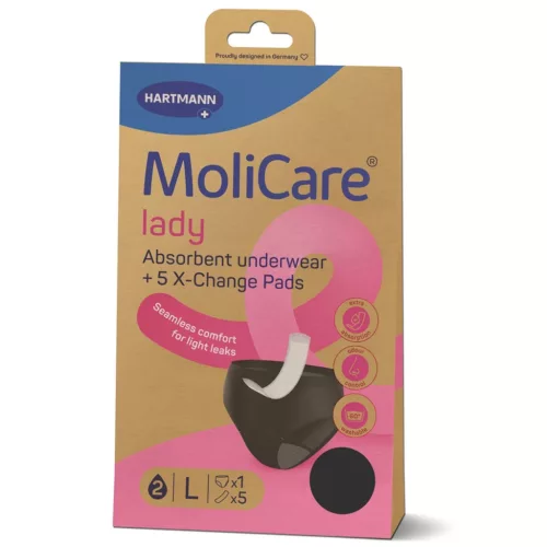 MoliCare Lady mosható női nedvszívó alsónemű és 5 betét L Méret:alsónemű