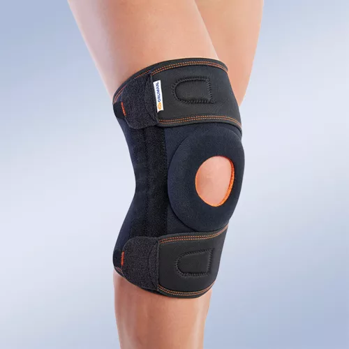 ORLIMAN 3TEX ADVANCE patella rögzítő térdszorító, pántos FEKETE