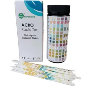   ACRO vizelet tesztcsík, 5 paraméteres (Glu, Pro, pH, Ket, Vér) 100 db
