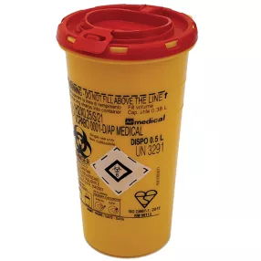 Tűledobó veszélyes hulladék gyűjtő tartály 0,5L