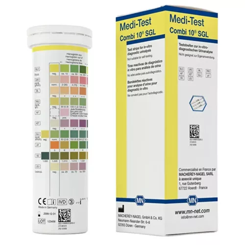 Medi-Test Combi 10 SGL vizelettesztcsík, 100 db/csomag