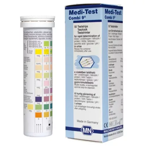 Medi-Test Combi 9 vizelettesztcsík, 50 db/csomag