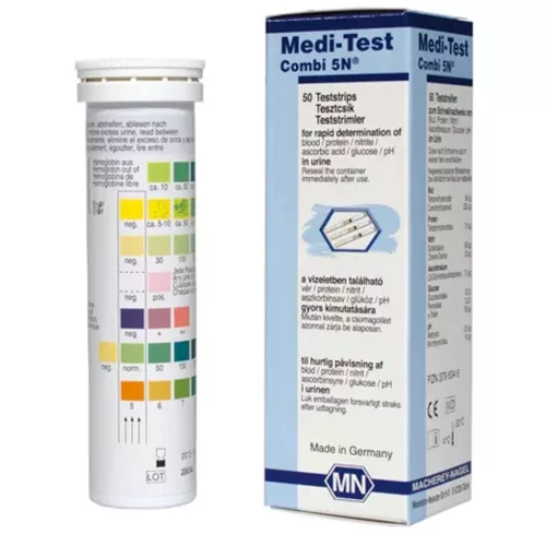 Medi-Test Combi 5N vizelettesztcsík, 50 db/csomag