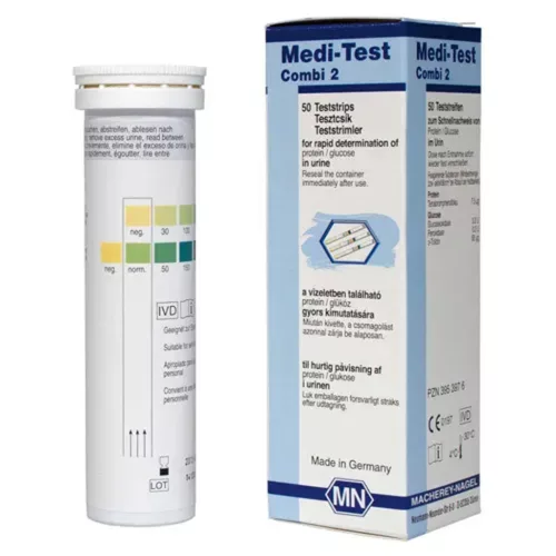 Medi-Test Combi 2 vizelettesztcsík, 50 db/csomag