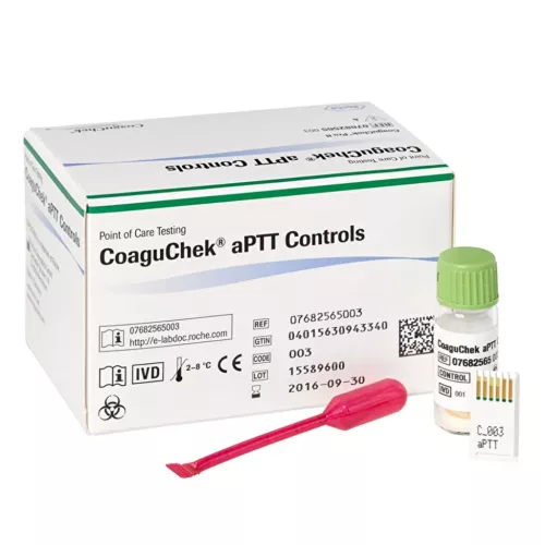 CoaguChek aPTT Controls minőségellenőrző kontrollanyag, Level 1 és 2, 8 × 1 ml