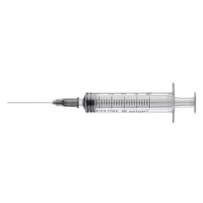  Fecskendő tűvel, egyszer használatos 5 ml + 22 G 1 1/2 gumidugós