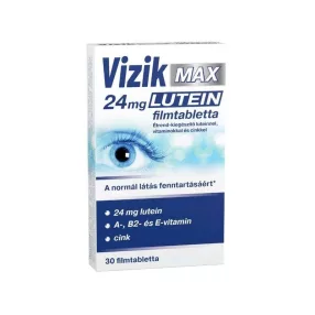   Vizik max 24mg lutein étrend-kiegészítő luteinnel, vitaminokkal és cinkkel 30 db