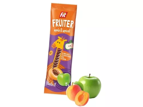FIT FRUITER Gyümölcszselé 15g Alma + sárgabarack Vegán , Gluténmnnetes 15g