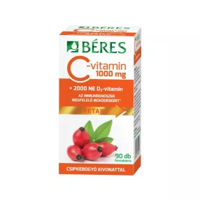   Béres C-vitamin 1000 mg csipkebogyó kivonattal + D3-vitamin 90 db