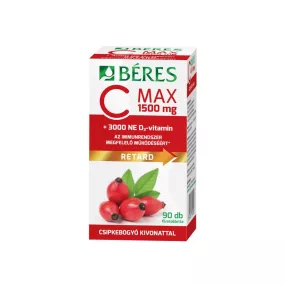 Béres C-vitamin 1500 mg csipkebogyó + D3-vitamin 90db