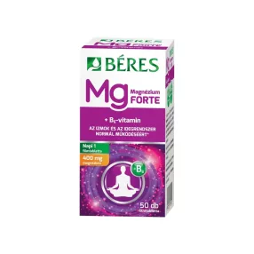 Béres magnézium 400mg+B6 -vitamin forte tabletta 50 db