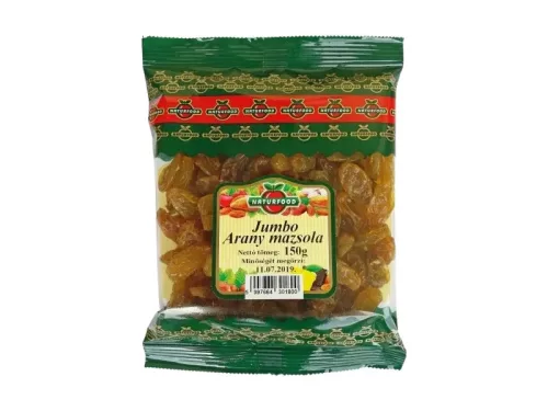 Naturfood jumbo arany mazsola 150 g