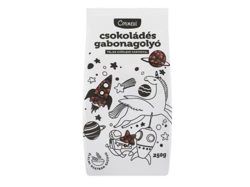 Cornexi csokoládés gabonagolyó teljes kiőrlésű gabonával  250 g