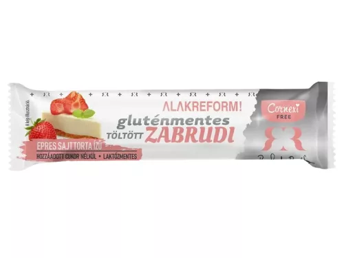 Cornexi zabrudi alakreform epres töltelékkel töltött sajttorta ízű zabrúd kakaós bevonattal, édesítőszerrel hcn 30 g