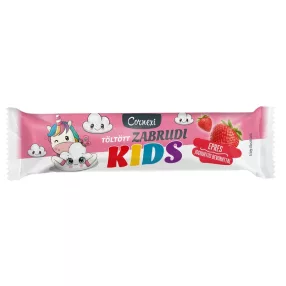   Cornexi kids zabrudi epres-vanília ízű töltelékkel töltött zabrúd joghurtos bevonattal 30 g
