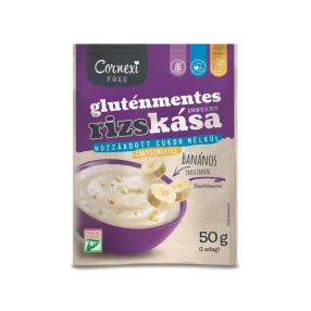   Cornexi gluténmentes rizskása banános hozzáadott cukor nélkül, édesítőszerekkel 50 g