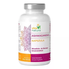  Viva natura ashwagandha rhodiola és bacopa kivonatokkal vegetáriánus étrend-kiegészítő kapszula 60 db